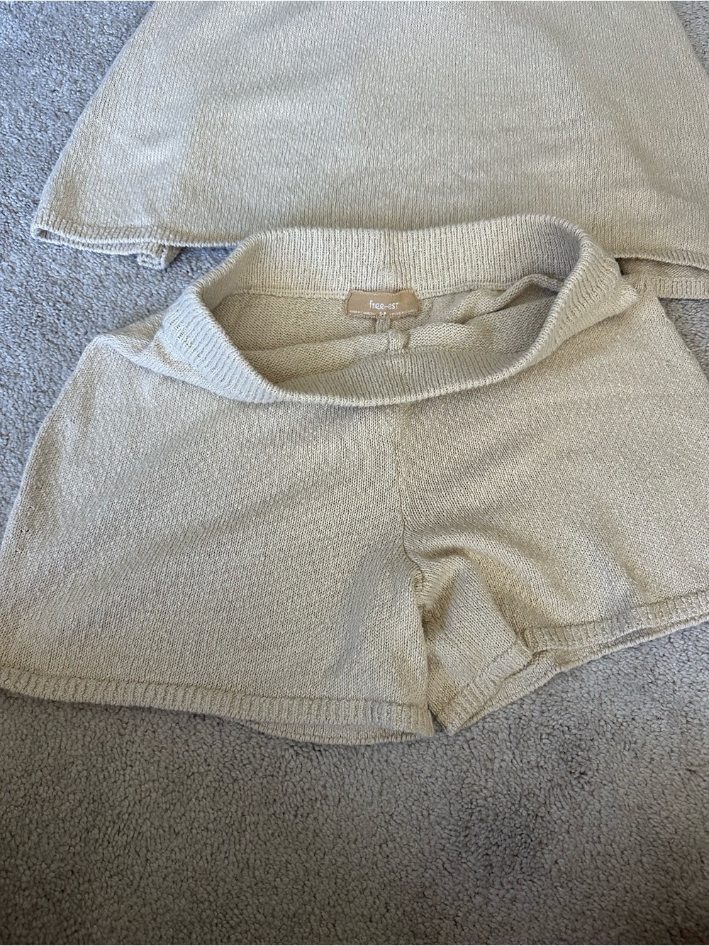 Free People Free-Est Ivory Knit Halter Lounge Set Small - Picture 2 of 8